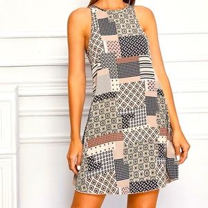 Patchwork armless dress